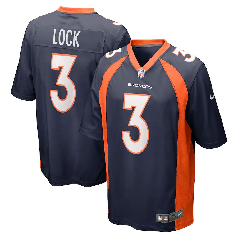 Men Denver Broncos #3 Drew Lock Nike Blue Game Player NFL Jersey->denver broncos->NFL Jersey